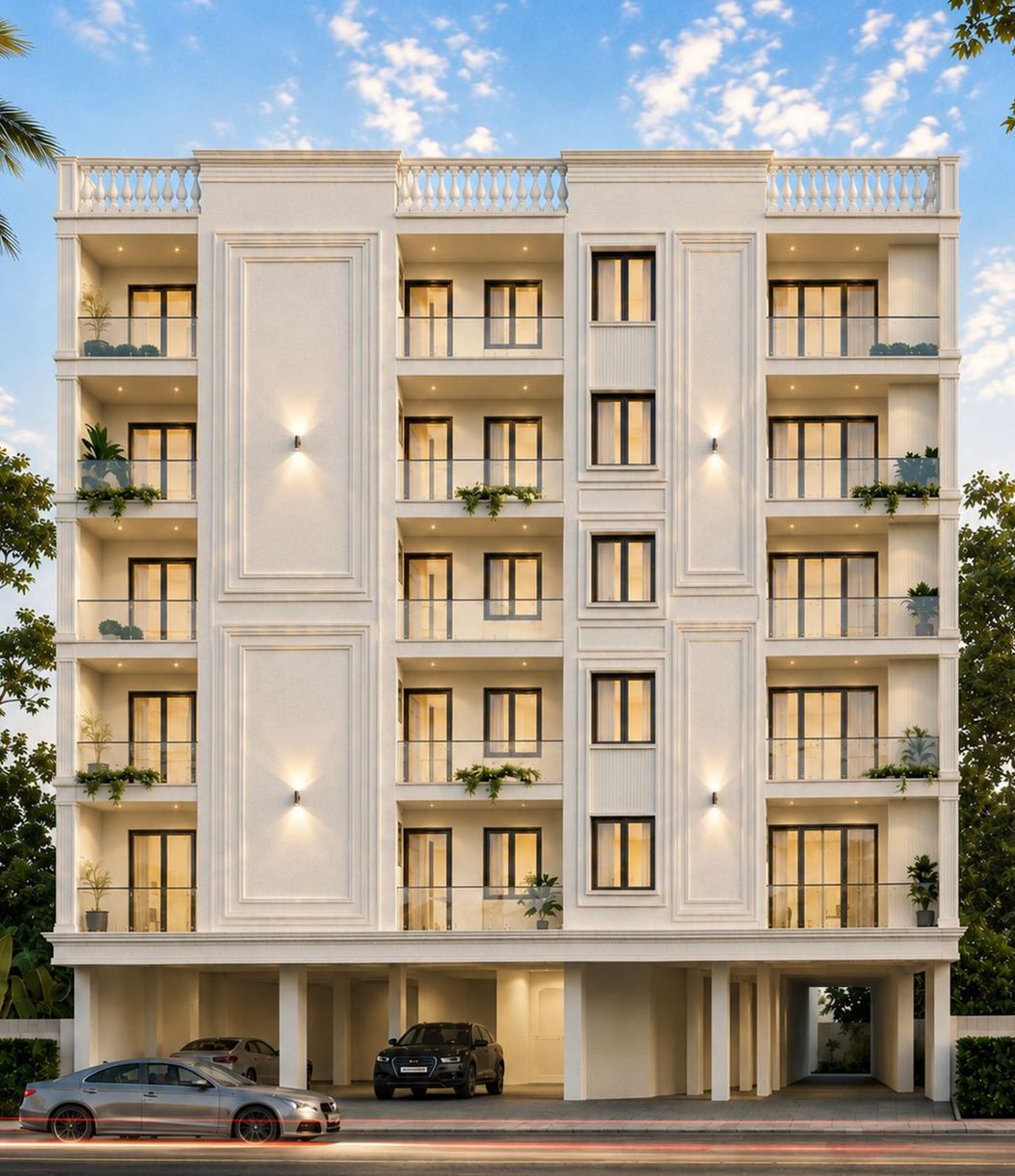 Artist's impression of The White Lotus apartment building in Flower Valley, Chhattarpur