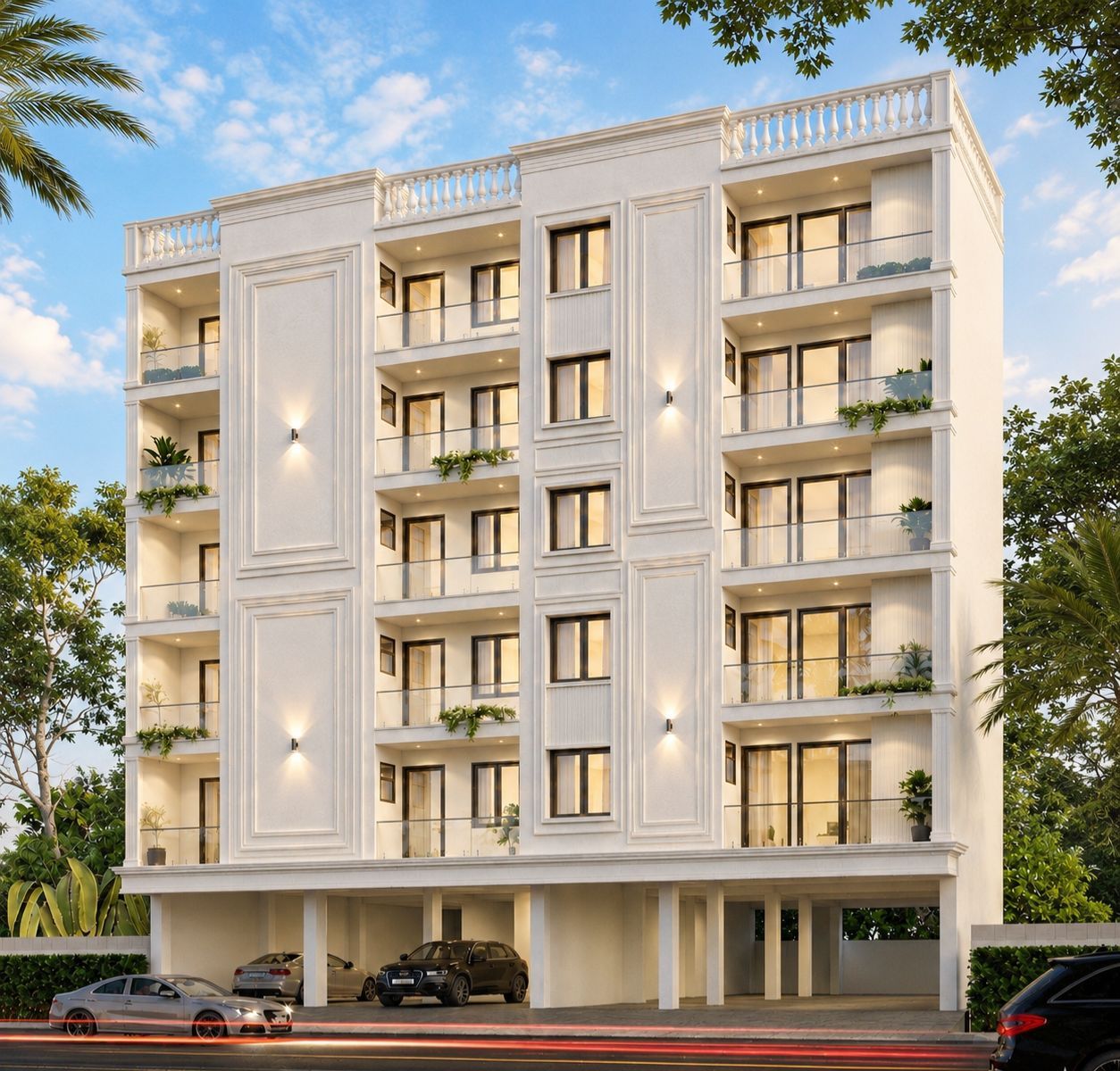 The White Lotus, registry flats in Chattarpur, artist's impression